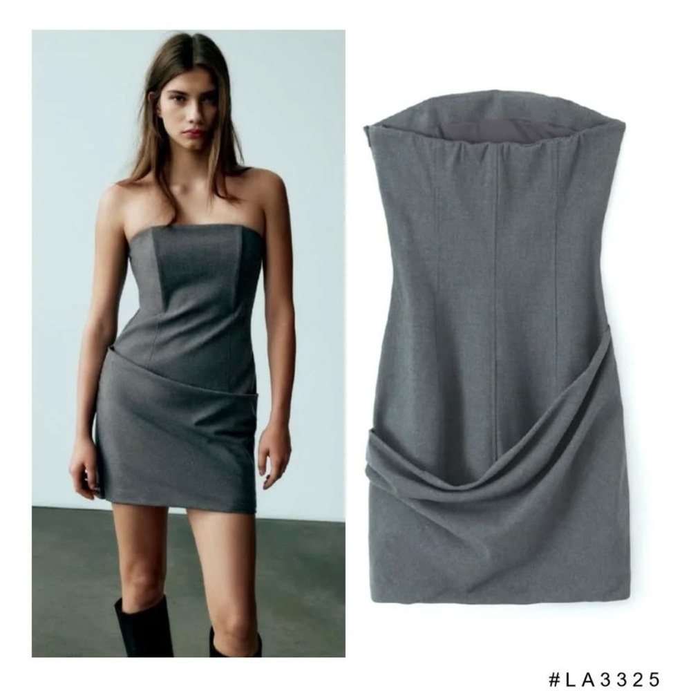 Zara short strapless dress